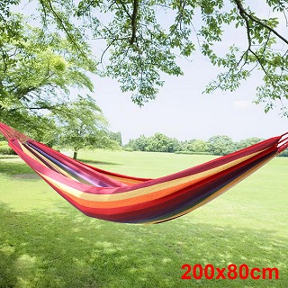 Premium Garden Camping Canvas Hammock Lightweight Hang Bed Outdoor Travel Swing